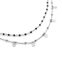 Collar Itemporality Fábula Plata Bolitas, Lunas y Onix Negro SNL-102-105-UU