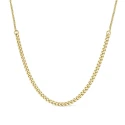 Collar Itemporality Fábula Plata Baño Oro Cadena Serpiente y Eslabones Cubanos SNL-200-111-UU