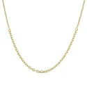 Collar Itemporality Fábula Plata Baño Oro Cadena Serpiente y Eslabones Nudo SNL-200-112-UU