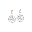 Pendientes Morellato Talismani Árbol de la Vida Acero Inoxidable Plateado y Rosado SAQE12