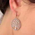 Pendientes Morellato Talismani Árbol de la Vida Acero Inoxidable Plateado y Rosado SAQE12