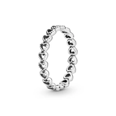 Anillo Pandora Corazones Calados Plata 190980-48