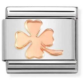 Composable Classic SIMBOLOS en acero y oro 9 kt Trebol 2