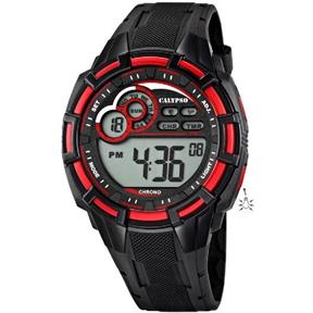 Reloj Calypso Digital Hombre Negro y Rojo K5625/4