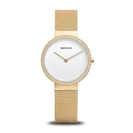 Reloj Bering Classic Mujer Baño Oro Amarillo y Cristales Analógico 14531-330