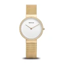 Reloj Bering Classic Mujer Baño Oro Amarillo y Cristales Analógico 14531-330