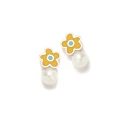 Pendientes Agatha Ruiz de la Prada Tuyo Flor Amarilla y Perla 015ROS