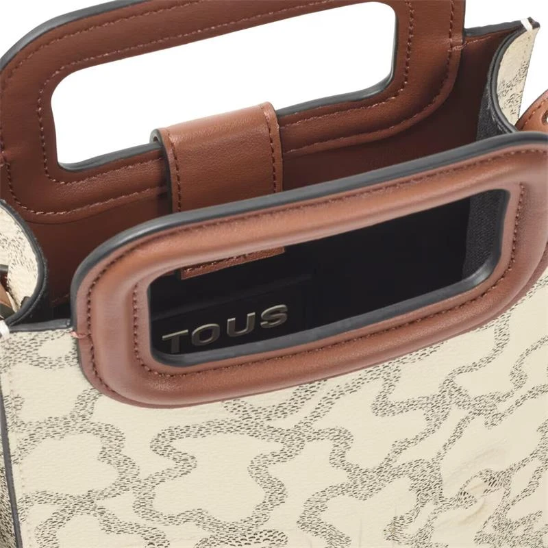 Mini Bolso Pop TOUS Kaos Icon Beige y Gris 395910400