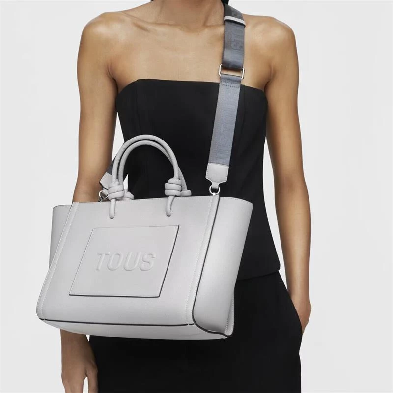 Bolso Shopping Amaya TOUS La Rue New Gris Mediano 395910099