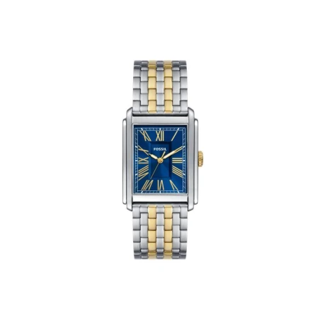 Reloj Fossil Carraway Hombre Plateado, Dorado y Azul Analógico FS6010