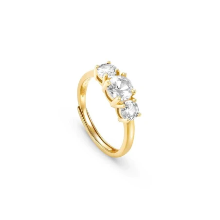 Anillo Nomination Colour Wave Mujer Plata Baño Oro y Circonitas Blancas 149833/012