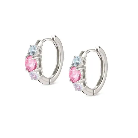 Pendientes Nomination Colour Wave Mujer Aro Plata y Circonitas Multicolor 149842/005