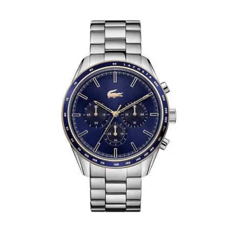 Reloj Lacoste Boston Plateado y Azul Cronógrafo Hombre 2011081