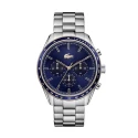 Reloj Lacoste Boston Plateado y Azul Cronógrafo Hombre 2011081