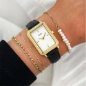 Reloj Cluse Fluette Negro y Dorado Analógico Mujer CW11504