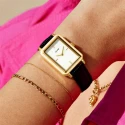 Reloj Cluse Fluette Negro y Dorado Analógico Mujer CW11504