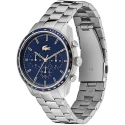 Reloj Lacoste Boston Plateado y Azul Cronógrafo Hombre 2011081