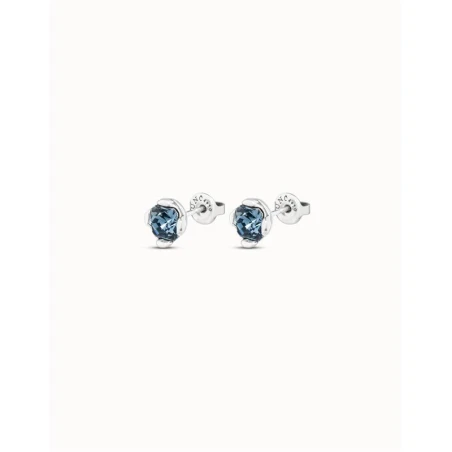 Pendientes UNOde50 Aura Blue Baño Plata y Cristal Azul PEN0913AZUMTL0U