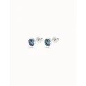 Pendientes UNOde50 Aura Blue Baño Plata y Cristal Azul PEN0913AZUMTL0U