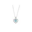 Gargantilla Lotus Silver Corazón Plata y Aguamarina LP3555-1/4
