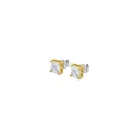 Pendientes Lotus Style Acero Baño Oro y Cristal Cuadrado LS2166-4/3