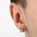 Pendientes Lotus Style Acero Baño Oro y Cristal Cuadrado LS2166-4/3