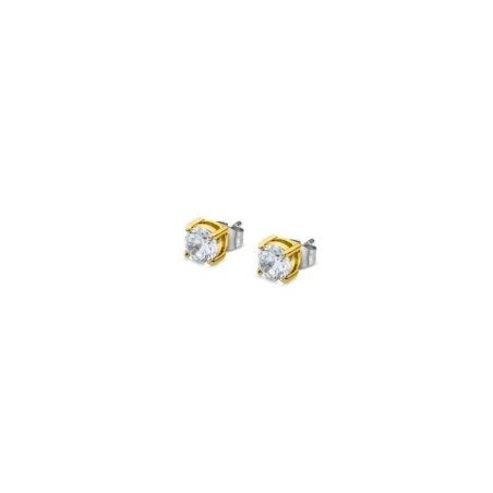 Pendientes Lotus Style Acero Baño Oro y Cristal Circular LS2167-4/3