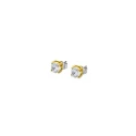 Pendientes Lotus Style Acero Baño Oro y Cristal Circular LS2167-4/3