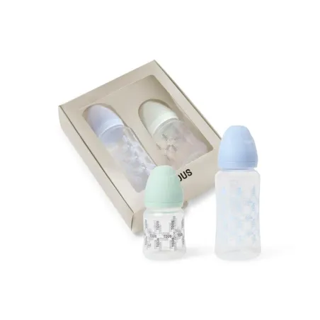 Pack TOUS Baby 2 Biberones Square Azul Celeste SQUARE-1801-00067