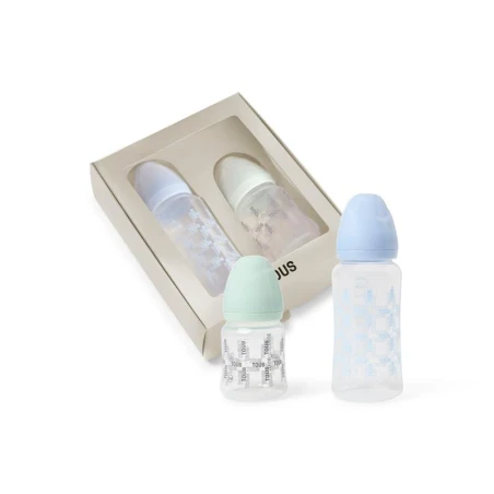 Pack TOUS Baby 2 Biberones Square Azul Celeste SQUARE-1801-00067