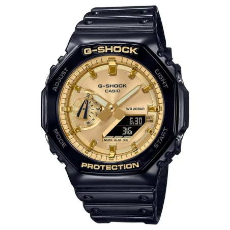 Reloj G-Shock Classics Negro y Dorado Analógico y Digital Unisex GA-2100GB-1AER