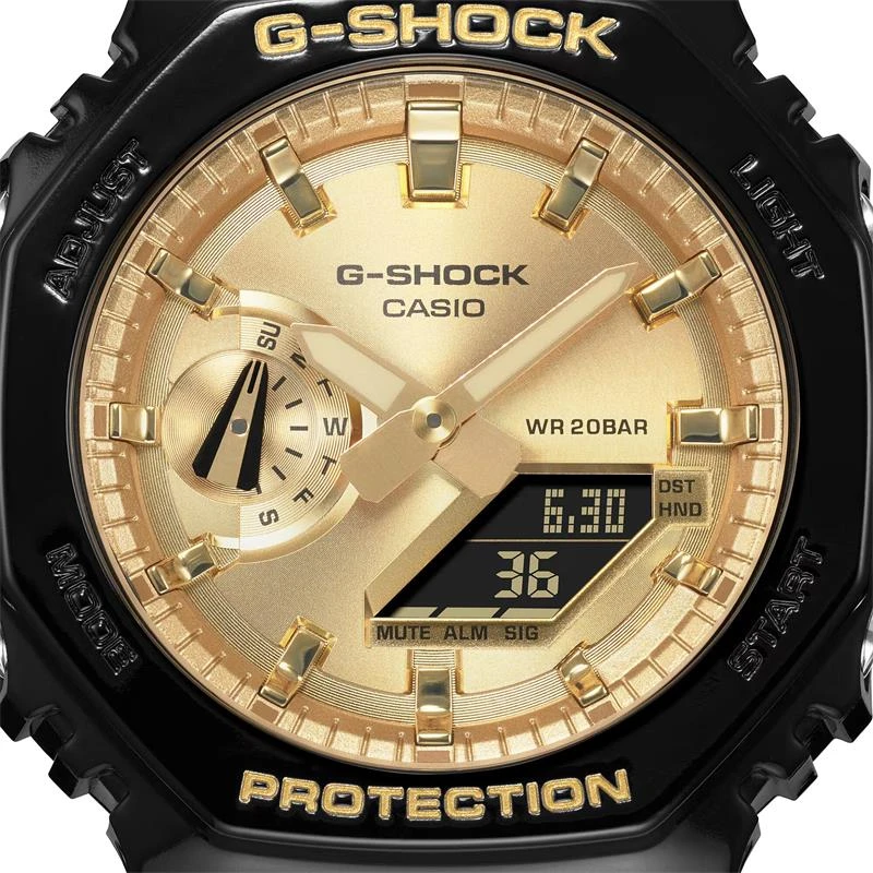 Reloj G-Shock Classics Negro y Dorado Analógico y Digital Unisex GA-2100GB-1AER
