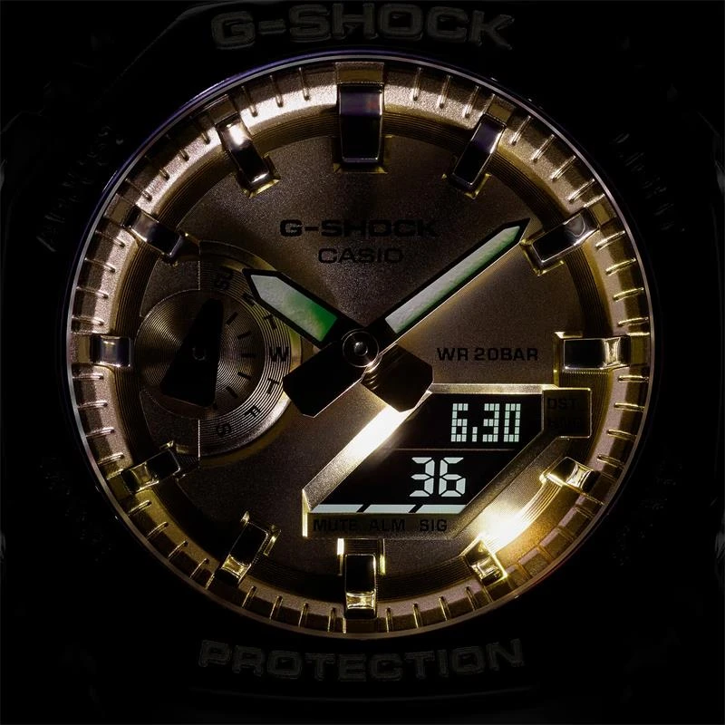 Reloj G-Shock Classics Negro y Dorado Analógico y Digital Unisex GA-2100GB-1AER