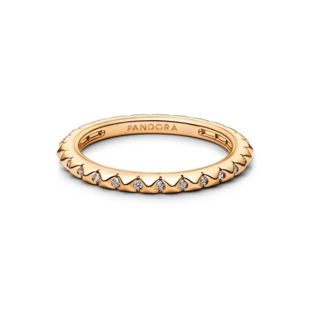 Anillo Pandora Me Pirámides Baño Oro Amarillo y Circonitas 162800C01