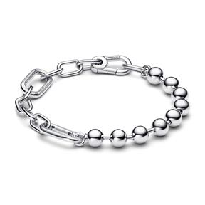 Pulsera Pandora Me Eslabones Link & Cuentas Metálicas Plata 592793C00