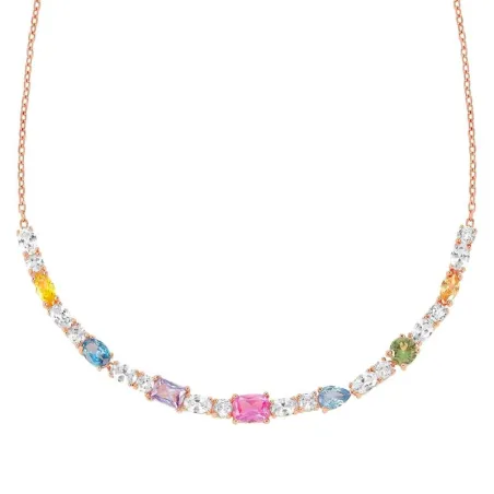 Collar Nomination Colour Wave Plata Baño Oro Rosa y Circonitas Multicolor 149845/011