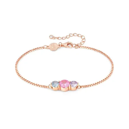 Pulsera Nomination Colour Wave Plata Baño Oro Rosa y 3 Circonitas Multicolor 149835/011