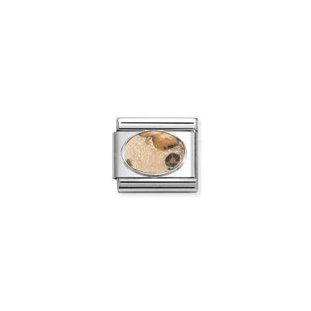Composable Classic PIEDRAS DURAS en acero y plata 925 JASPE LEOPARDO MATE