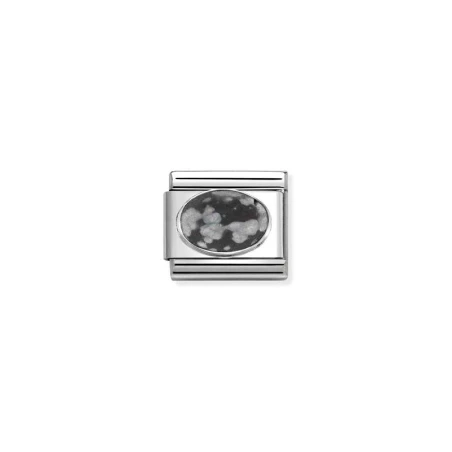 Composable Classic PIEDRAS DURAS en acero y plata 925 OBSIDIANA MATE