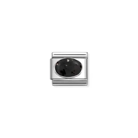 Composable Classic PIEDRAS DURAS en acero y plata 925 PIEDRA DE LAVA MATE