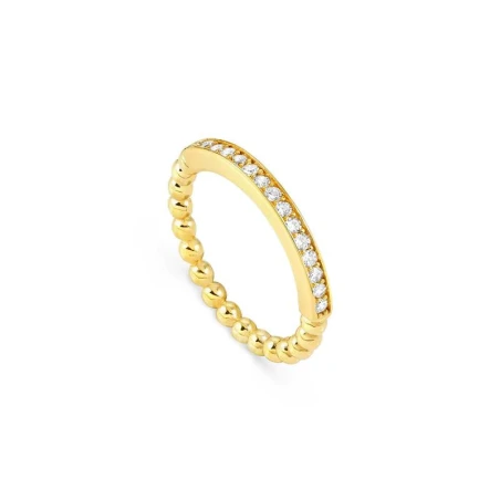 Anillo Nomination Lovecloud Bolitas Plata Baño Oro y Circonitas Blancas 240509/012/005