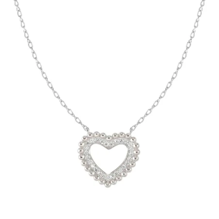 Gargantilla Nomination Lovecloud Corazón Plata Baño Rodio y Circonitas Blancas 240512/009
