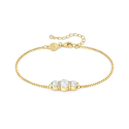 Pulsera Nomination Colour Wave Plata Baño Oro Amarillo y 3 Circonitas blancas 149835/012
