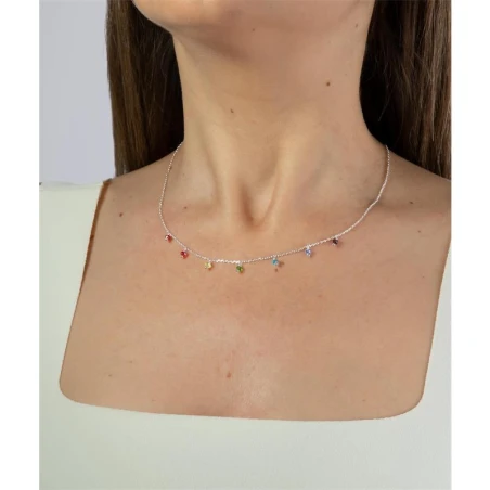 Collar Vidal&Vidal Baño Plata y Piedras Multicolor X2715140