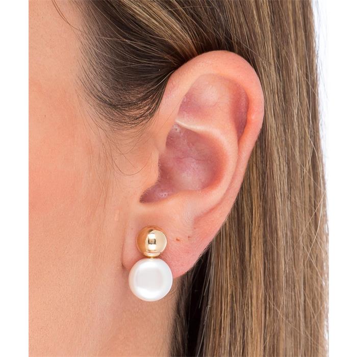 Pendientes Vidal&Vidal Bola Baño Oro y Perla Cultivada G3031A