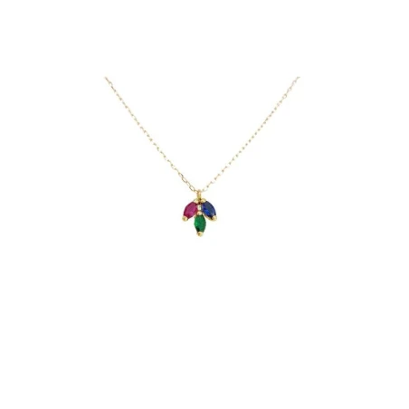 Gargantilla Oro Amarillo 18Kt y 3 Piedras Multicolor 05511850C1
