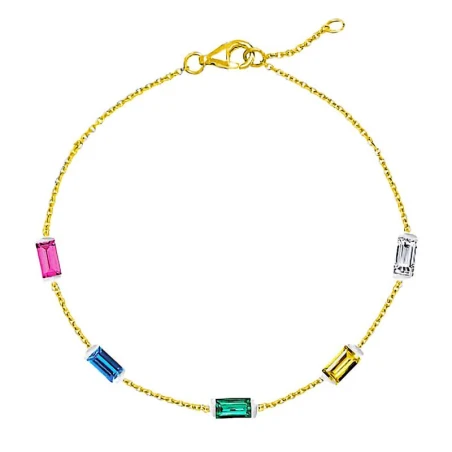 Pulsera Itemporality Maya Mujer Plata Baño Oro y Circonitas Multicolor SBR-299-000-UU