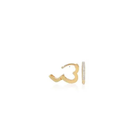 Pendientes Itemporality Secret Gold Mujer Corazón Plata Baño Oro y Circonitas blancas SEA-201-177-UU