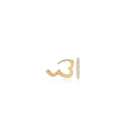 Pendientes Itemporality Secret Gold Mujer Corazón Plata Baño Oro y Circonitas blancas SEA-201-177-UU