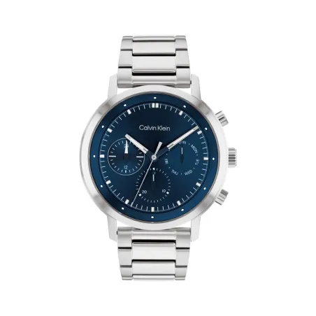 Reloj Calvin Klein Gauge Hombre Plateado y Azul Multifunción 25200063